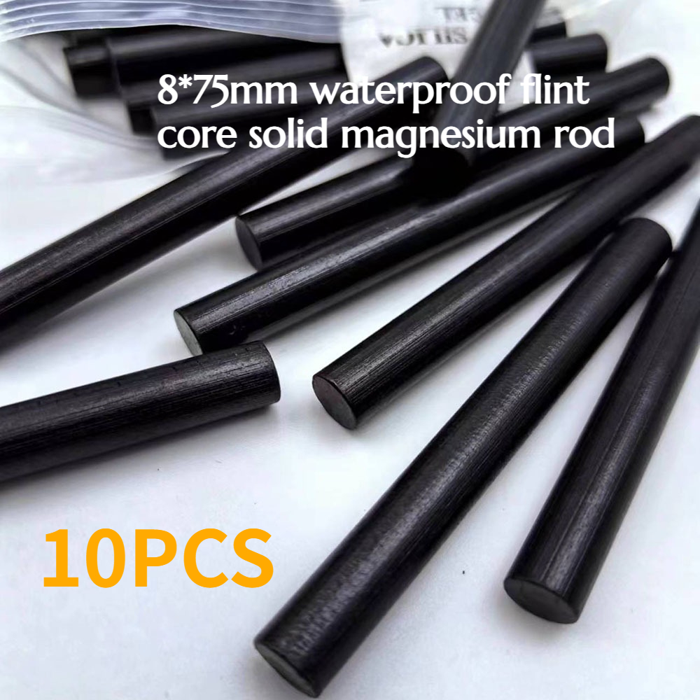 Magnesium Fire Starter - แท่งแมกนีเซียมกันน้ำขนาด 8*75 มม. จำนวน 10 ชิ้น