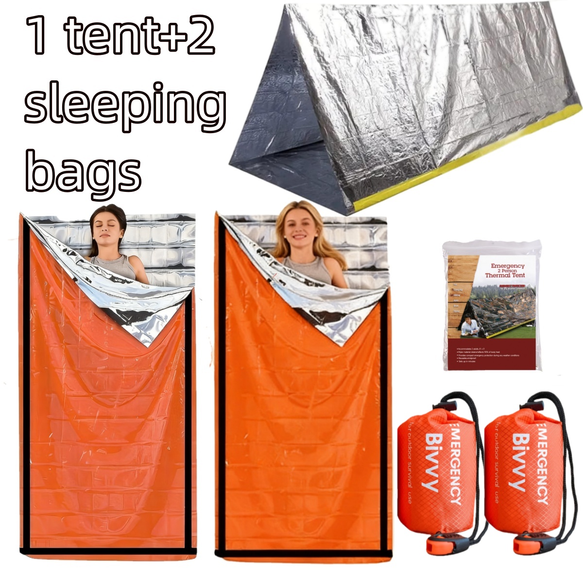 เต็นท์ฉุกเฉินแบบพับได้และถุงนอ - Emergency Mylar Tent บทวิจารณ์และราคา